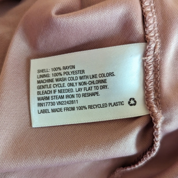 Mossimo Pink Faux Wrap Ruffled Vneck Dress - Size Small - Picture 10 of 12